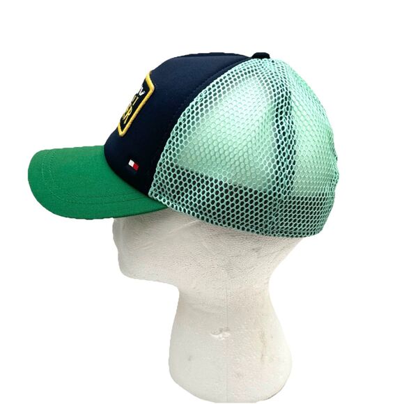 Tommy Hilfiger Mesh Back Big Spellout Patch Hat w Logo NWOT Colorblock Snapback - Picture 5 of 8